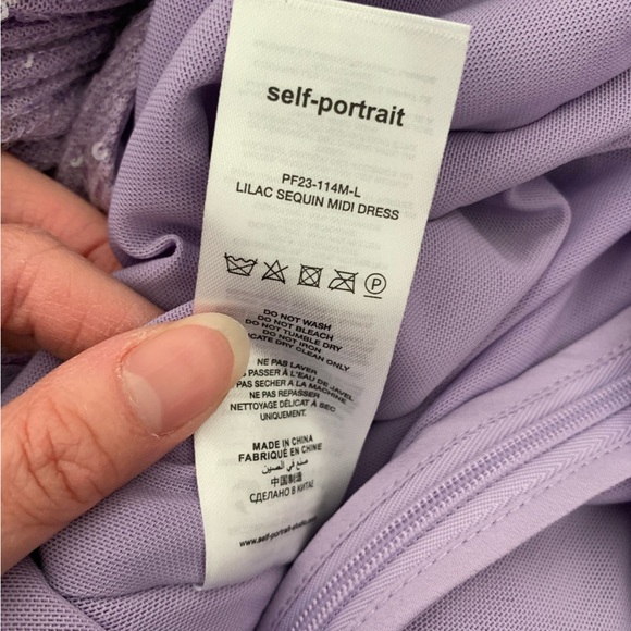 Self-Portrait lilac midi sequin dress gown NWT - Picture 11 of 11